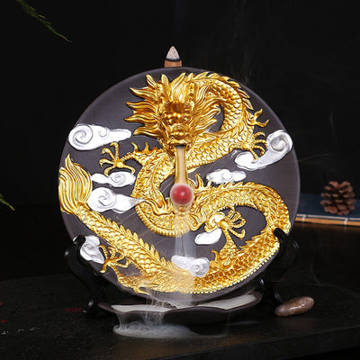Porte-encens dragon en céramique
