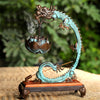 Porte encens dragon asiatique bleu