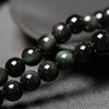 Bracelet mala 108 perles en Obsidienne