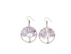Boucles d'oreilles arbres avec cristaux violets
