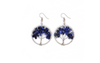 Boucles d'oreilles arbres avec cristaux bleus