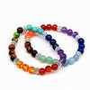 2 bracelets 7 chakras en cristal coloré