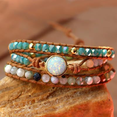 Bracelet boheme en opale