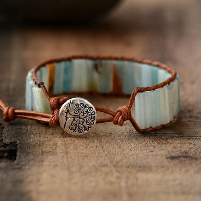 Bracelet Bohème en pierre d'Amazonite