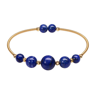Bracelet avec pierres naturelles Agate bleue