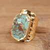 Bague pierre naturelle turquoise or