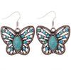 Boucles d'oreille Papillon en Turquoise